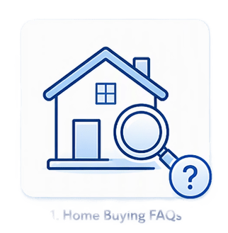 Home Buying Frequently Asked Questions icon for Florida real estate buyers covering financing, inspections, offers, closing costs, and the home purchase process.