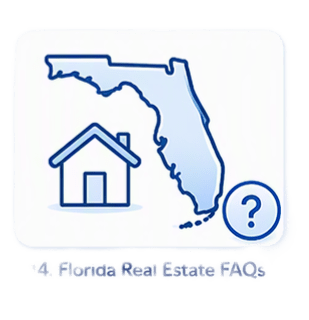 Relocation to Florida FAQ icon covering moving to Florida, residency requirements, community comparisons, utility setup, lifestyle planning, and relocation resources for new residents.